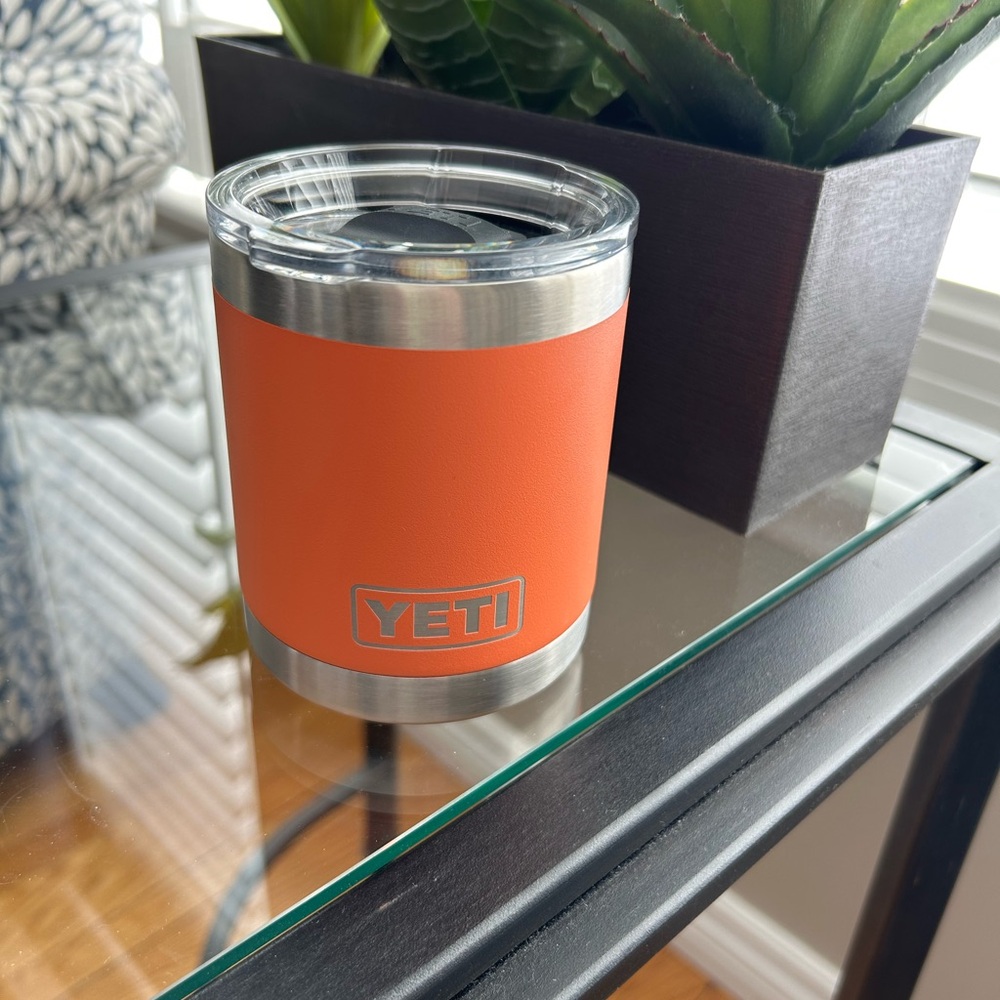 Yeti Rambler 10oz Stainless Steel Tumbler in Burnt Orange Color